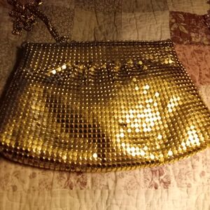 Gold Mesh Crossbody Bag